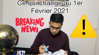 URGENT Les changements du 1er février 2021 à voir Gaz, eau, cigarettes etc, frontières avec hors UE