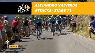 Alejandro Valverde attacks! - Stage 11 - Tour de France 2018