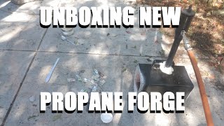 UNBOXING AND TESTING SINGLE BURNER PROPANE FORGE FROM AMAZON!