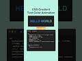 Gradient Text Colour using css  I   #css #htmlcss #html #design #text #gradient #color