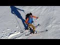 inner skiing in innerkrems with 2 jack russell filmed by drone