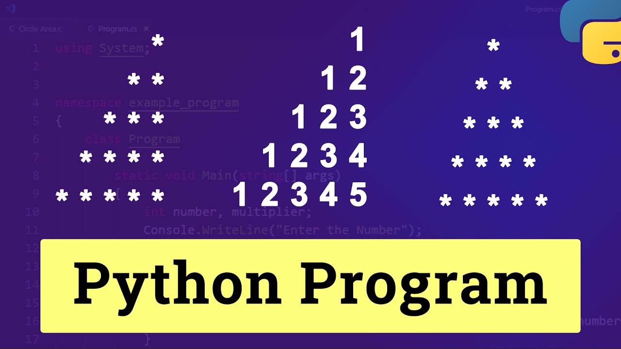 Python Program To Print Inverse Right Angle Triangle Star Number ...