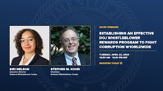Establishing an Effective DOJ Whistleblower Rewards Program