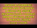 Moving and upgrading a whole SQL server instance (2008-＞2008R2) from a physical server to...