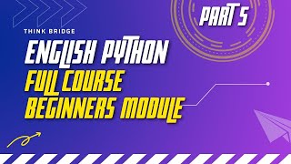 Common errors in python | Beginners Module | English course part 5 | #python #coding 🔥🔥