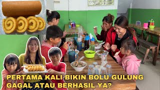 BIKIN BOLU GULUNG SELAI NANAS BEGINI HASIL NYA, DAN PERGI RAME2 MAKAN BAKSO