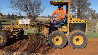 Basic 601 Mini Grader with Perkins 4108 diesel engine.