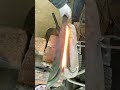 The process of hardening a metal blade using high frequency pulse