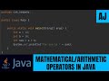 Arithmetic Operators In Java || Maths In Java || Java Tutorial For Beginners