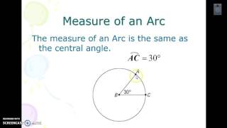 19.1 Measure of an Arc