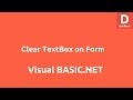 Clear TextBox on Form in VB.Net