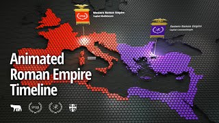 Roman Empire Timeline on a Map: Time lapse history of Roman and Byzantine Empire