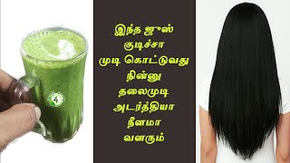 48 நாள் இதை குடிச்சா முடிகொட்றது நின்னு தலைமுடி அடர்த்தியா நீளமா வளரும் Amazing  hair growth juice