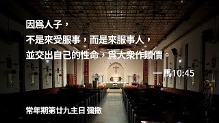 常年期第廿九主日  直播彌撒