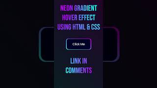Create Gradient Button Hover Effect using HTML and CSS Tutorial #css #html #webdevelopment