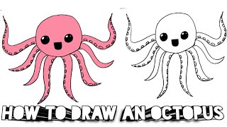 How to draw a cute octopus | Preschool | Alphabet drawings | Letter O