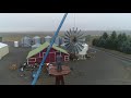 100 year old aermotor windmill being put back up drone footage