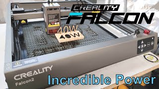 Creality Falcon 2 Laser 40W Incredible Power - Unboxing \u0026 Test