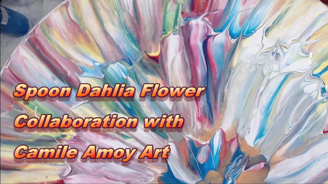 Big Spoon Dahlia Flower Collaboration With Camileamoyart Acrylic