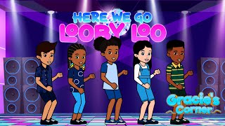 Here We Go Looby Loo | Amapiano Mix by Gracie’s Corner | Nursery Rhymes + Kids Song
