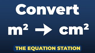 How to convert squared meters to squared centimeters | Physics Practice Problem