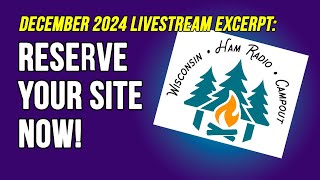 Reserve your spot now for the 3rd annual Wisconsin Ham Radio Campout