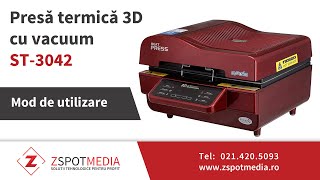 Presa termica 3D cu vacuum - sublimare 3D pe  cani