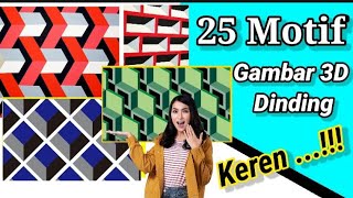 Kumpulan gambar motif Dinding 3D || 3D WALL DRAWINGS