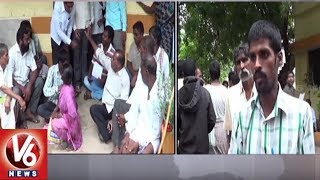 Husnabad Woman Farmer Protest Against Govt Officials Over Land Registration | V6 News