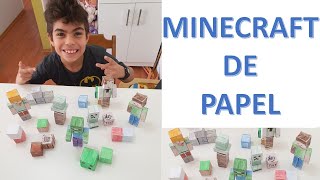 Boneco de minecraft de papel
