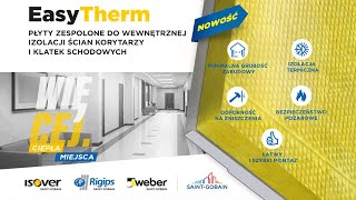 EasyTherm - nowe płyty zespolone ISOVER do izolacji ścian korytarzy i klatek schodowych