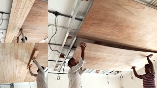 How to build plywood falls ceiling with farming stracture easily|| सीलिंग बनाने का सबसे आसान तरीका