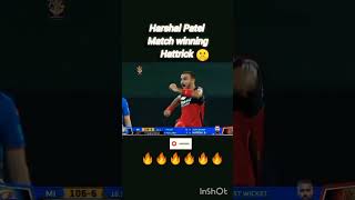 harshal Patel match winning hattrick against MI 🤫🤫🤫