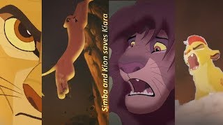 Simba and Kion saves Kiara from fire (FANMADE)
