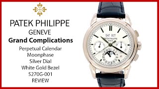 ▶ Patek Philippe Perpetual Calendar Chronograph Moonphase White Gold 5270G-001  - REVIEW