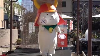 四番町スクエアの、ひこにゃん(雷にびっくり他)