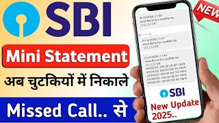 sbi mini statement miss call number । sbi mini statement kaise nikale । sbi mini statement on mobile