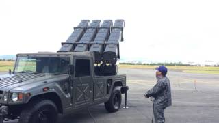 基地防空用地対空誘導弾ランチャー 作動展示