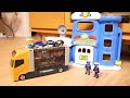 토미카 2층 트럭으로 맥퀸 자동차를 무선조종 운반했어요 tomica carrier truck and mcqueen mini cars