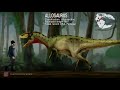 jurassic period. animals size comparison and data. paleoart