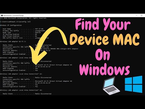 Find MAC Address on Windows 11 10 8 7