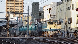 【EF65】高崎線貨物列車 宮原⑤  到着(待避)-発車