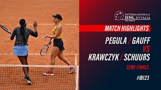 Gauff - Pegula vs Krawczyk - Schuurs Semis Match Highlights #IBI23