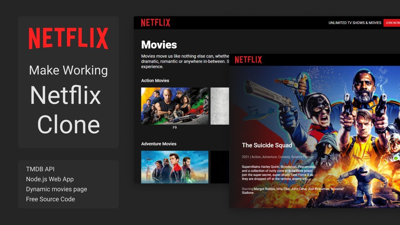 Tmdb Api How To Create Netflix Clone Netflix Clone With Html Css Js