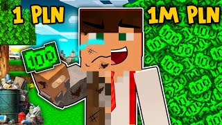 JAK OD BEZDOMNEGO STAĆ SIĘ BOGATYM MILIONEREM W MINECRAFT?! GPLAY \u0026 LUMI