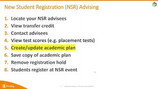 New Student Registration Advisor Training (Old Version)