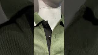 Olive Polo with Black Placket