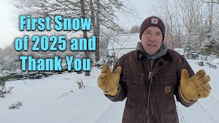 First Snow of 2025, Using the Kubota B2601 with Edge Tamers, and a Sincere Thank You. MCG Video #263