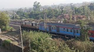 SUPER FAST TRAIN AND GOODS TRAIN WITH 12000 HP ELECTRIC LOCOMOTIVE ENGINE MOVING ONE BY ONE #trains