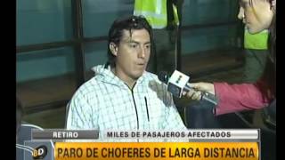 Paro de choferes de larga distancia - Telefe Noticias